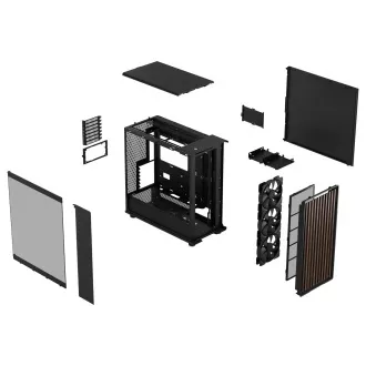 Fractal North XL/Midi Tower/Transpar./Negru