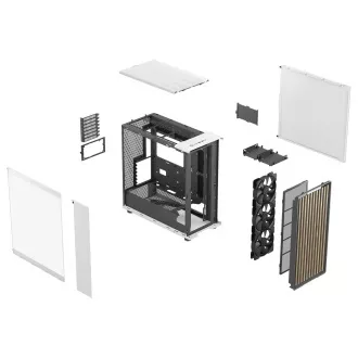 Fractal North XL/Midi Tower/Transpar./Alb