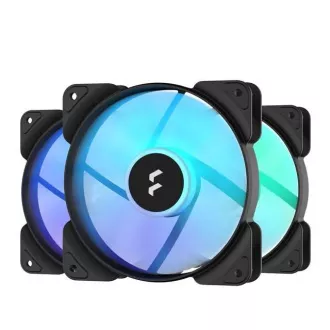 Fractal Design Aspect 12 RGB PWM negru cadru negru - pachet de 3 bucăți