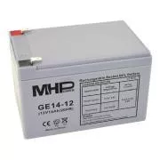Baterie cu gel MHPower GE14-12 12V/14Ah, Faston F2 - 6.3mm, ciclu profund