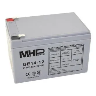 Baterie cu gel MHPower GE14-12 12V/14Ah, Faston F2 - 6.3mm, ciclu profund Baterie cu gel MHPower GE14-12 12V/14Ah, Faston F2 - 6.3mm, ciclu profund