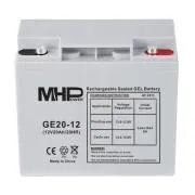 Baterie cu gel MHPower GE20-12 12V/20Ah, Terminal T1 - M5, Ciclu profund