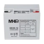 Baterie cu gel MHPower GE20-12 12V/20Ah, Terminal T1 - M5, Ciclu profund