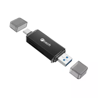 Cititor de carduri C-tech UCR-02-AL, USB 3.0 TIP A/ TIP C, SD/micro SD