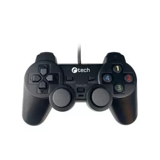 Gamepad C-TECH Callon pentru PC/PS3, 2x analog, intrare X, vibrator, cablu de 1,8 m, USB