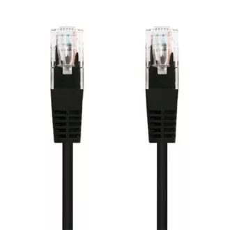 C-TECH patchcord Cat5e, UTP, negru, 0.25m