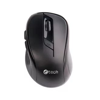 Mouse C-TECH WLM-02/Ergonomic/Optic/Pentru dreptaci/1.600 DPI/USB fără fir/Negru