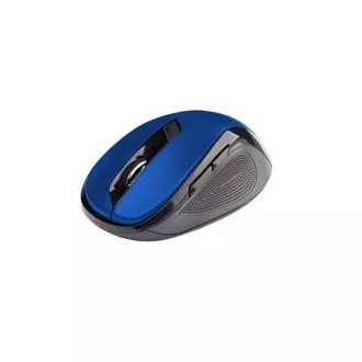 Mouse C-TECH WLM-02/Ergonomic/Optic/Pentru dreptaci/1.600 DPI/USB fără fir/Negru-albastru