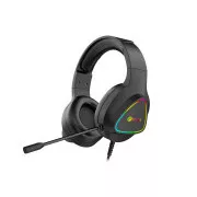 C-TECH Midas Gaming Headset (GHS-17BK), casual gaming, retroiluminare RGB, negru