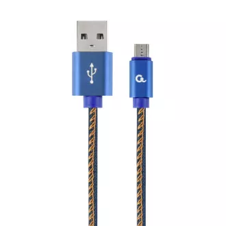 Cablu USB-A/microUSB din denim împletit Gembird 1m