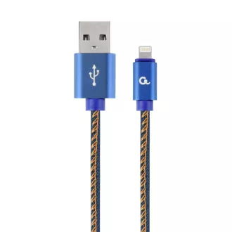Cablu USB-A/Lightning din denim împletit Gembird 2m