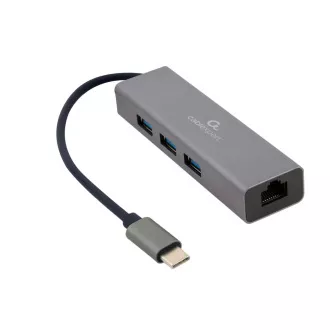 Adaptor Gembird USB-C GBit + 3x USB 3.1 Adaptor Gembird USB-C GBit + 3x USB 3.1