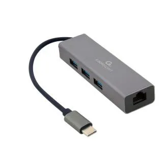 Adaptor Gembird USB-C GBit + 3x USB 3.1