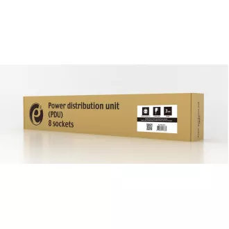 Gembird PDU 8 schucko, 1U, 16 A, 3m