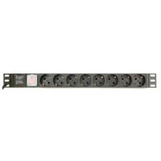 Gembird PDU 8 schucko, 1U, 16 A, 3m