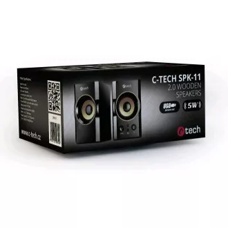 C-TECH SPK-11/Stereo/5W/Negru