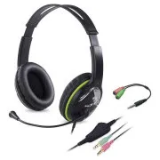 Căști GENIUS HS-400A verzi + adaptor