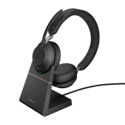 Jabra Evolve2 65/Stereo/USB/BT/Wireless/Stand/Negru