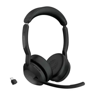 Jabra Evolve2 55/Stereo/ANC/USB-C/BT-USB/Wireless/Negru