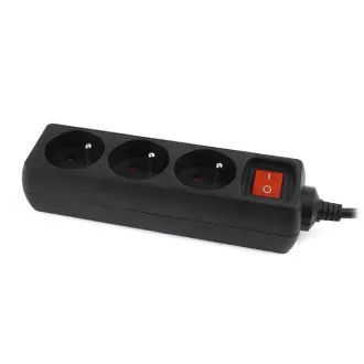 Prelungitor GEMBIRD 3FR/10A/C14, 0,6 m, negru Prelungitor GEMBIRD 3FR/10A/C14, 0,6 m, negru