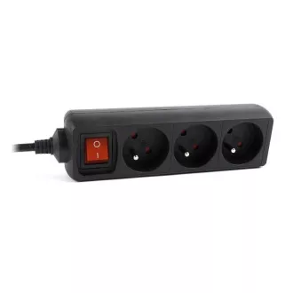 Prelungitor GEMBIRD 3FR/10A/C14, 0,6 m, negru Prelungitor GEMBIRD 3FR/10A/C14, 0,6 m, negru