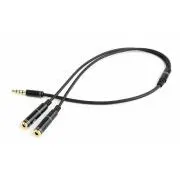 GEMBIRD Reductor audio microfon cu jack de 3,5 mm, 20 cm, 2xF/M, 4pin