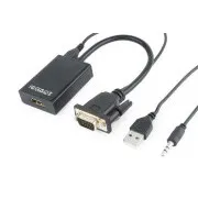 GEMBIRD VGA - Reducere HDMI, 0,15 m, M/F