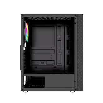 Gembird Computer Fornax 2500 ARGB/Midi Tower/Transpar./Negru