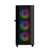 Gembird Fornax 4000 ARGB/Midi Tower/Transpar./Negru