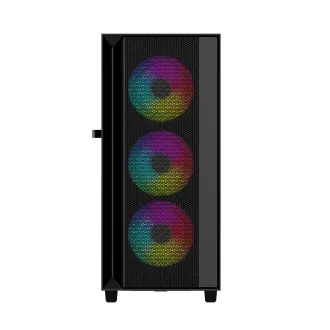Gembird Fornax 4000 ARGB/Midi Tower/Transpar./Negru