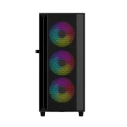 Gembird Fornax 4000 ARGB/Midi Tower/Transpar./Negru
