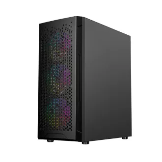 GEMBIRD Fornax 400X/Midi Tower/Transpar./Negru