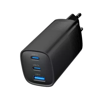 Încărcător GEMBIRD PD 1xUSB-A 2xUSB-C 67W negru