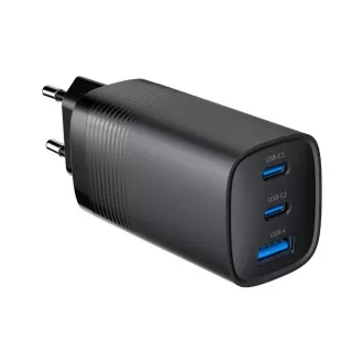 Încărcător GEMBIRD PD 1xUSB-A 2xUSB-C 67W negru