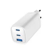 Încărcător GEMBIRD PD 1xUSB-A 2xUSB-C 67W alb