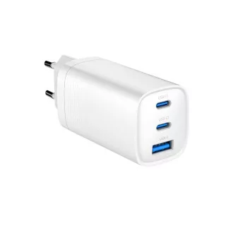 Încărcător GEMBIRD PD 1xUSB-A 2xUSB-C 67W alb
