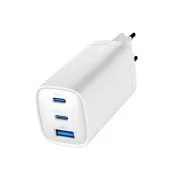Încărcător GEMBIRD PD 1xUSB-A 2xUSB-C 67W alb