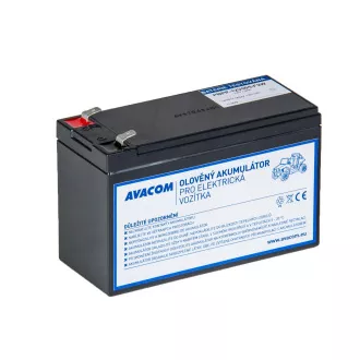 Baterie de rezervă AVACOM 12V 9Ah F2 tip HR pentru cărucior Peg Pérego