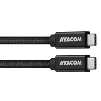 Cablu de date și încărcare AVACOM USB Type-C - USB Type-C, 100cm, 100W E-Mark, negru