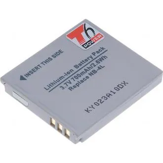 Baterie T6 Power pentru Canon NB-4L, 700mAh, 2.6Wh