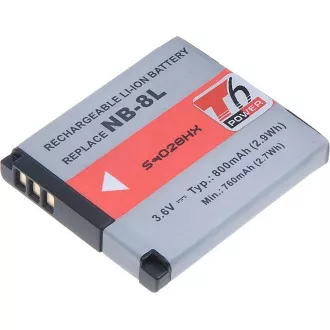 Baterie T6 Power pentru Canon NB-8L, 700mAh, 2.6Wh Baterie T6 Power pentru Canon NB-8L, 700mAh, 2.6Wh
