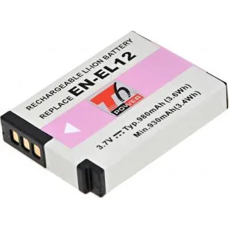 Baterie T6 Power pentru Nikon EN-EL12, 1050mAh, 3.8W, neagră Baterie T6 Power pentru Nikon EN-EL12, 1050mAh, 3.8W, neagră
