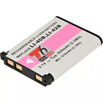 Baterie T6 Power Olympus Li-40B, Li-42B, D-Li63, EN-EL10, NP-45, NP-80, D-Li108, 620mAh, 2.3Wh