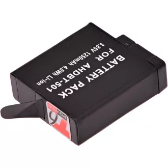 Baterie T6 Power pentru GoPro Hero5, Hero6 Negru, AHDBT-501, AABAT-001, 601-10197-000, 1250mAh, 4.8Wh