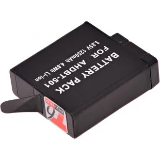 Baterie T6 Power pentru GoPro Hero5, Hero6 Negru, AHDBT-501, AABAT-001, 601-10197-000, 1250mAh, 4.8Wh Baterie T6 Power pentru GoPro Hero5, Hero6 Negru, AHDBT-501, AABAT-001, 601-10197-000, 1250mAh, 4.8Wh