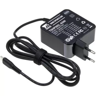 Adaptor universal pentru laptop T6 Power, 65W, USB-C