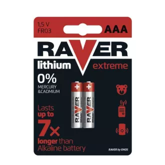 Baterie cu litiu RAVER 2x AAA