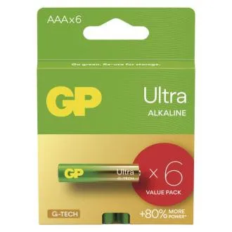 Baterii alcaline GP ULTRA AAA (LR03)- 6 buc. Baterii alcaline GP ULTRA AAA (LR03)- 6 buc.