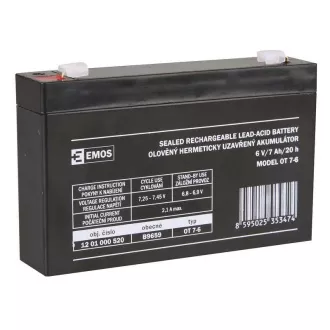 BATERIE SLA 6V/7Ah FA-4.7mm