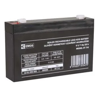 BATERIE SLA 6V/7Ah FA-4.7mm